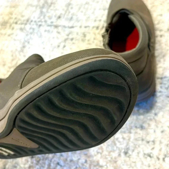 CLARKS Breeze Dusk Ankle Boot Womens 7 Olive Green Zippered Booties - Picture 7 of 11